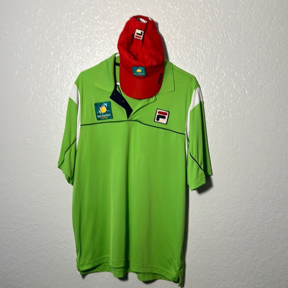 BNP Paribas  Tennis open shirt and hat size XL shirt